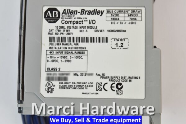 Allen Bradley 1769-IF16V /A 16-Ch Analog Voltage Input Module