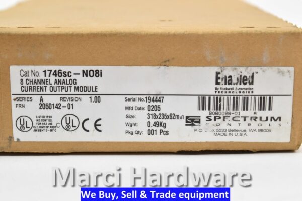 Surplus Spectrum 1746SC-NO8i Ser A Output SLC 500 Module 1746scNO8i