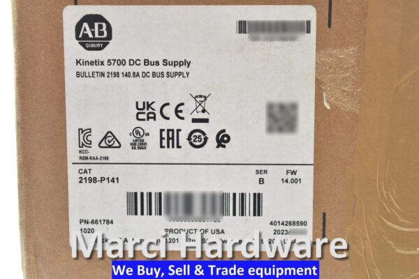 Sealed Surplus Allen Bradley 2198-P141 /B Kinetix 5700 DC Bus Power Supply 480V