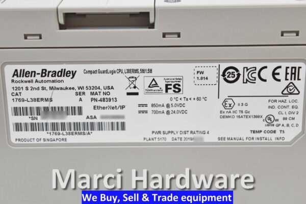 Allen-bradley 1769-L38ERMS /A Compact GuardLogix CPU L38ERMS 5M/1.5M