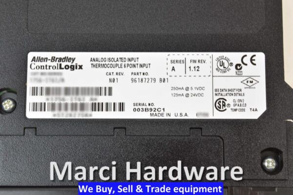 Allen Bradley 1756-IT6I Ser. A FW 1.12 ControlLogix Analog Isolated Thermo Input