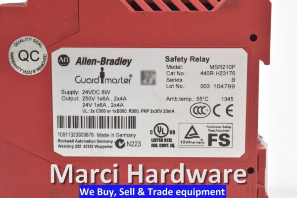 Allen Bradley 440R-H23176 Ser B Guardmaster Safety Relay