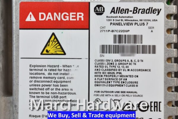Allen-Bradley 2711P-B7C22D9P module with Touchscreen