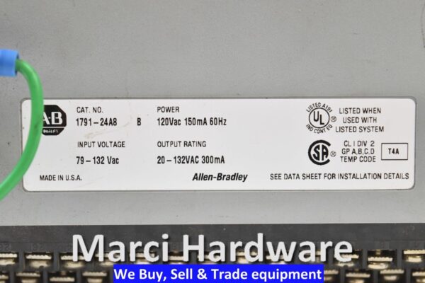 Allen Bradley 1791-24A8 Block I/O Module 120Vac